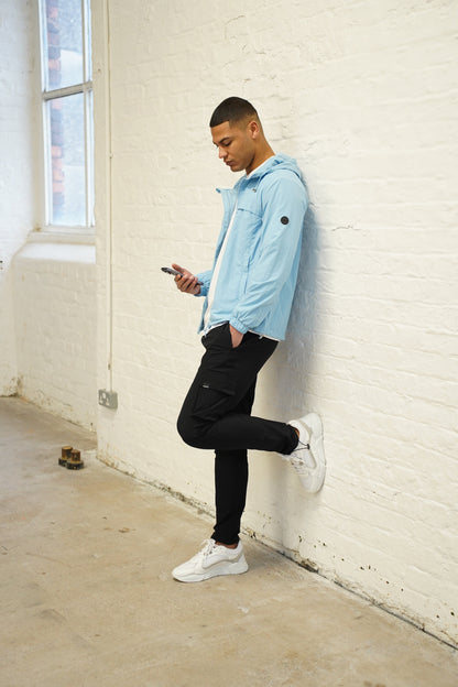 Capo Crinkle Lightweight Jacket - Sky Blue