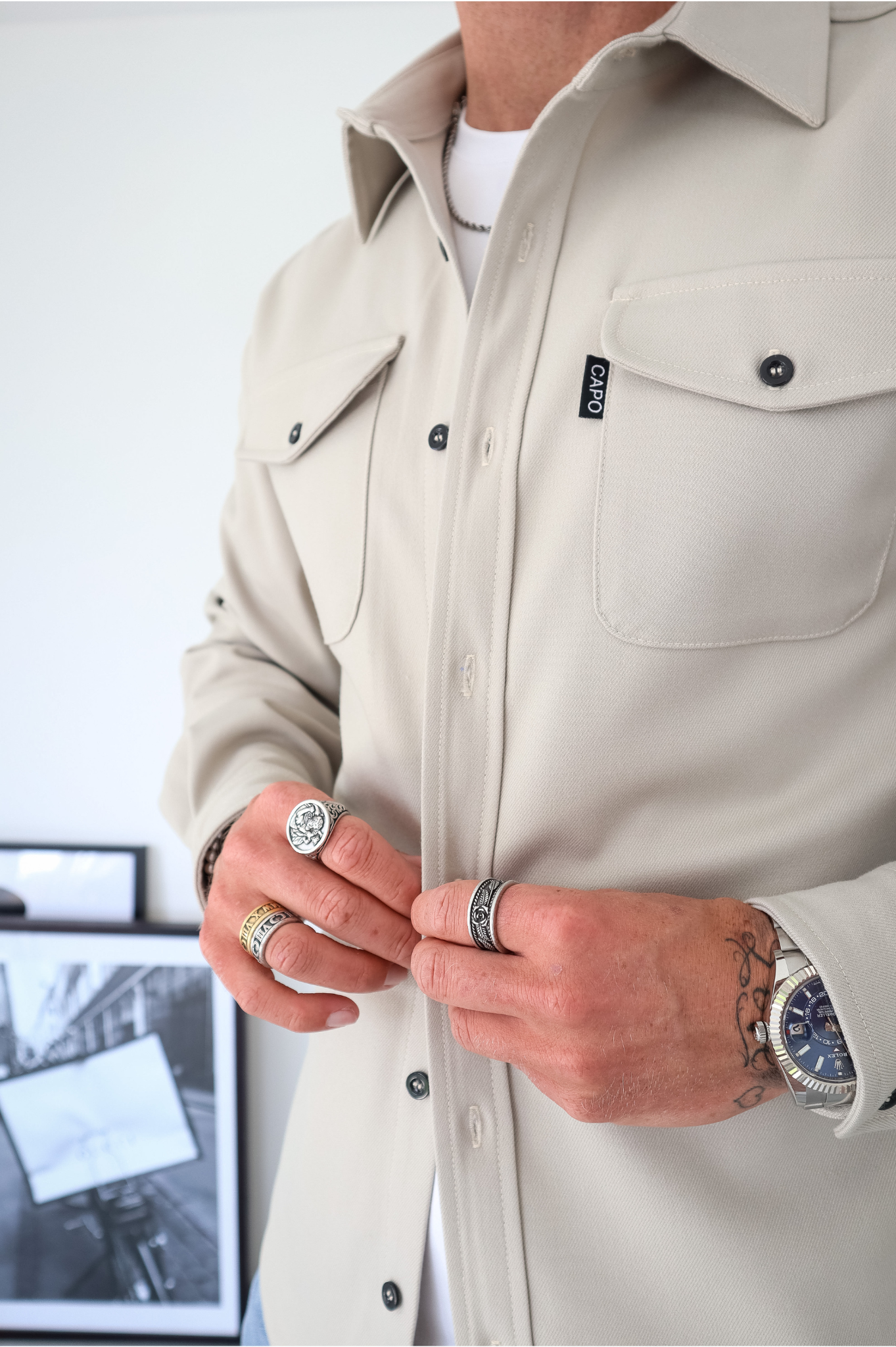Capo OVERSHIRT - Light Stone