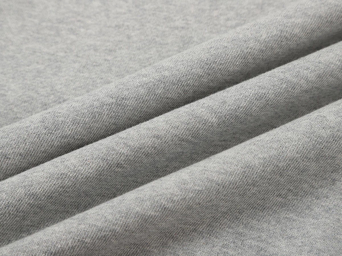 520 GSM BOXY CROPPED FIT 'FLOWER GRAY' ZIP-UP HOODIE