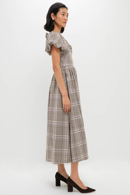 Brown Taupe Lavender Charleigh Maxi Dress
