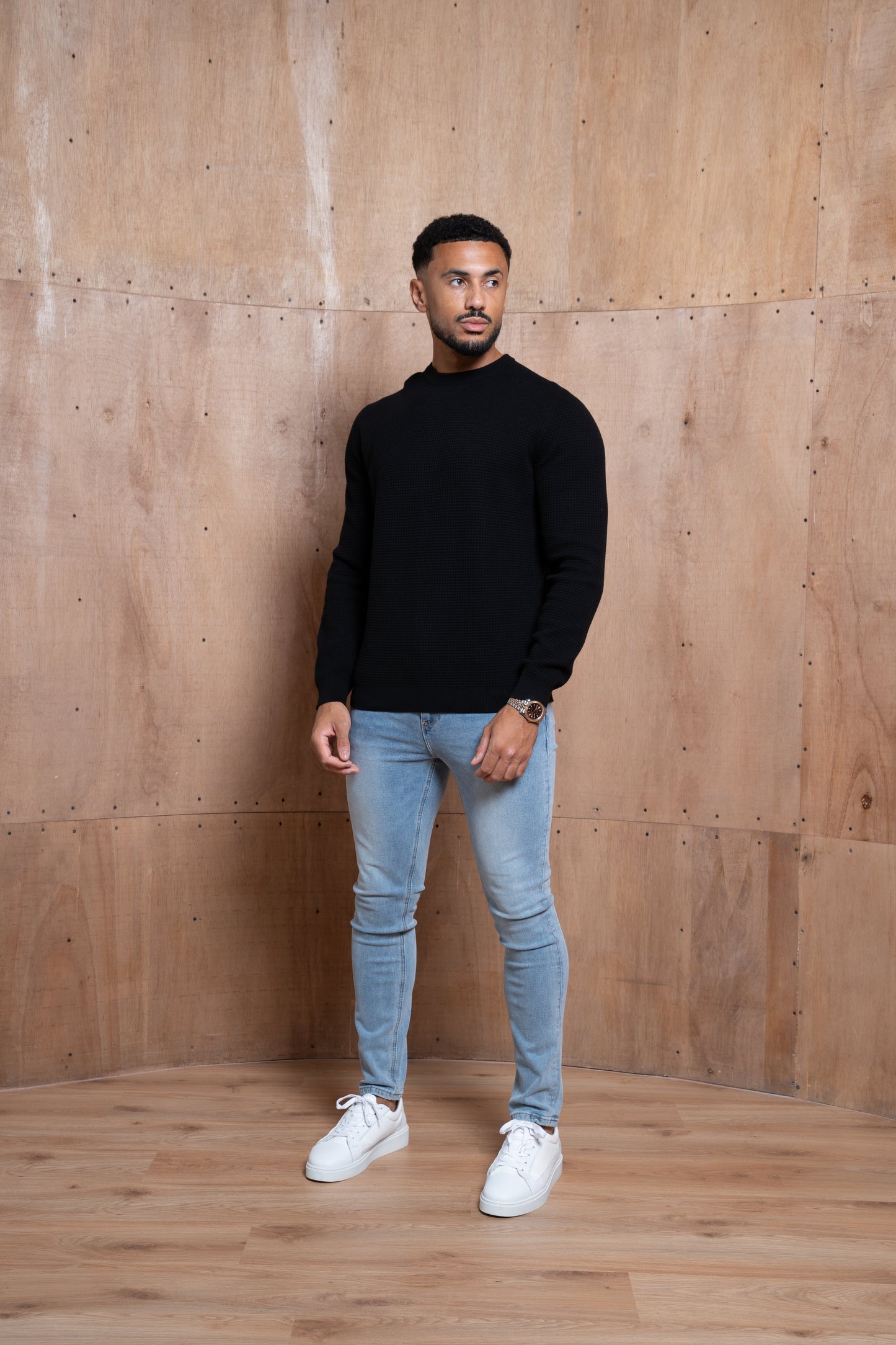 Capo CABLE Knit Jumper - Black