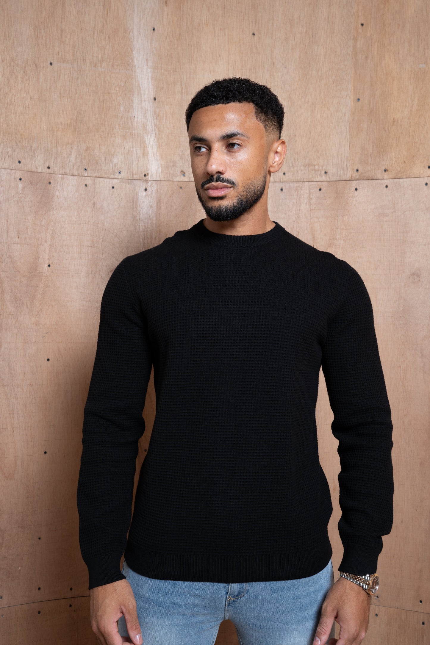 Capo CABLE Knit Jumper - Black