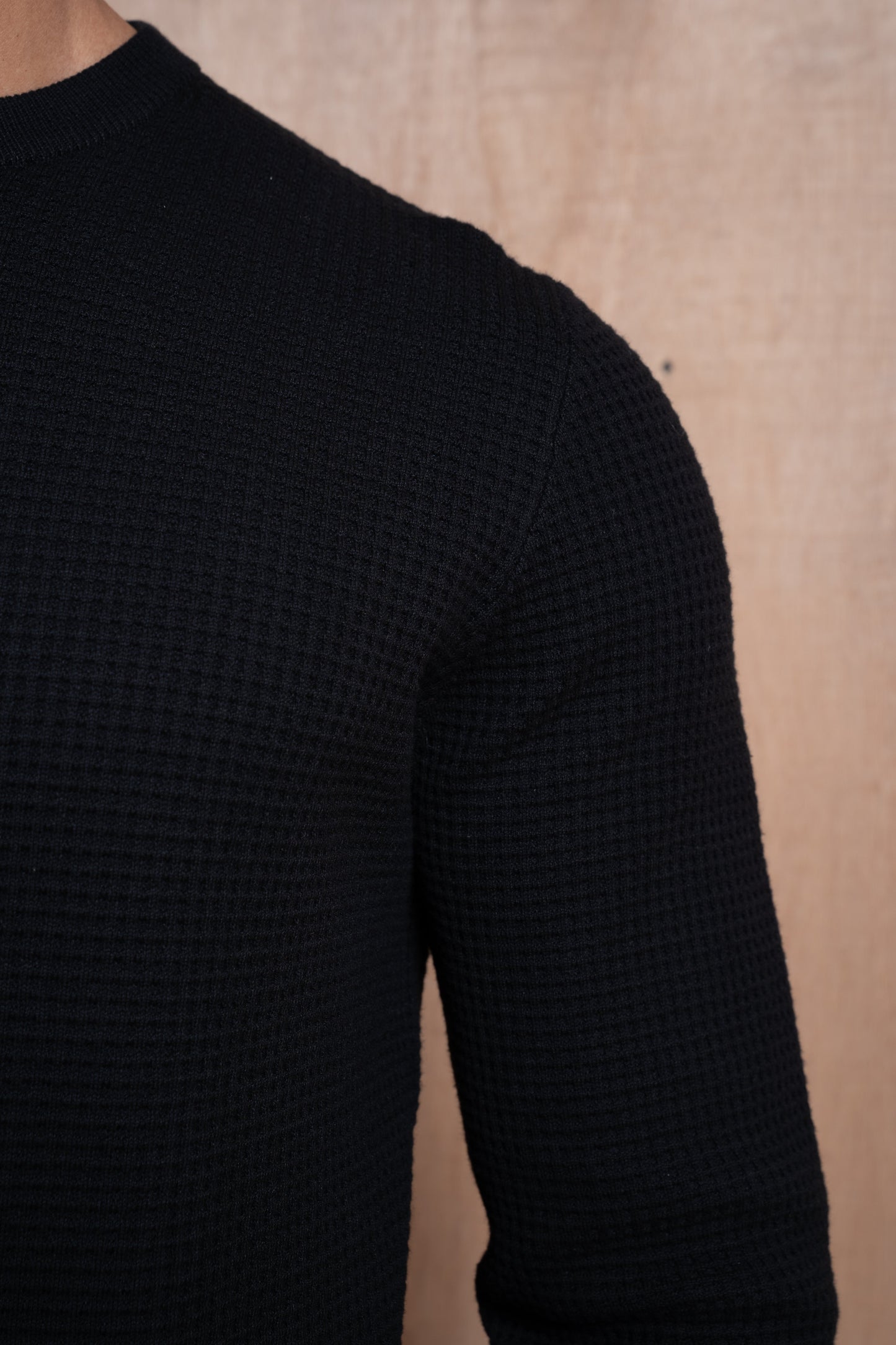 Capo CABLE Knit Jumper - Black