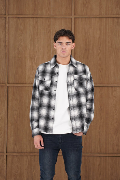Capo Flannel Overshirt - Black