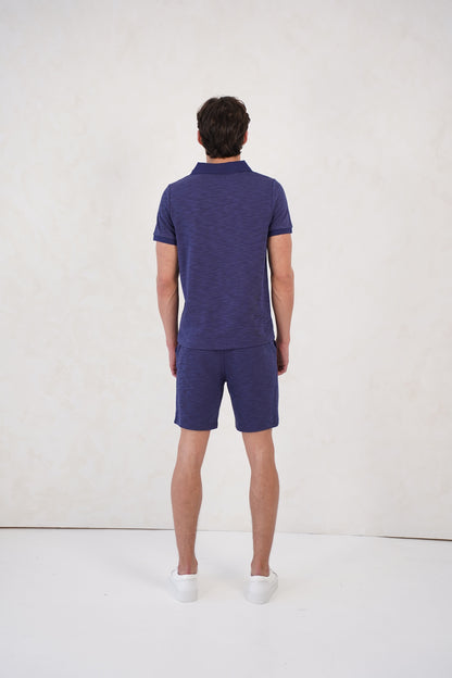 Capo Jersey Slub Shorts - Navy