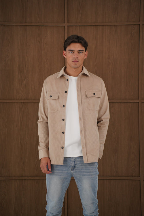 Capo Corduroy Overshirt - Stone