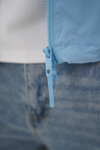 Capo Crinkle Lightweight Jacket - Sky Blue