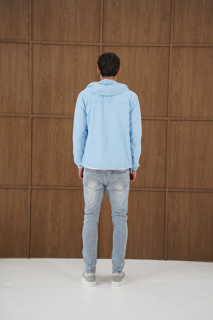 Capo Crinkle Lightweight Jacket - Sky Blue