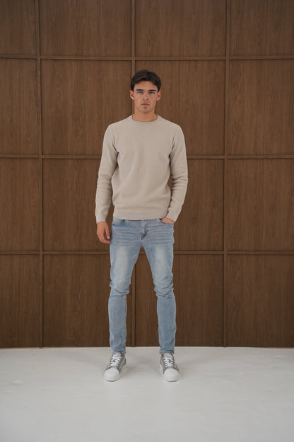 Capo CABLE Knit Jumper - Stone