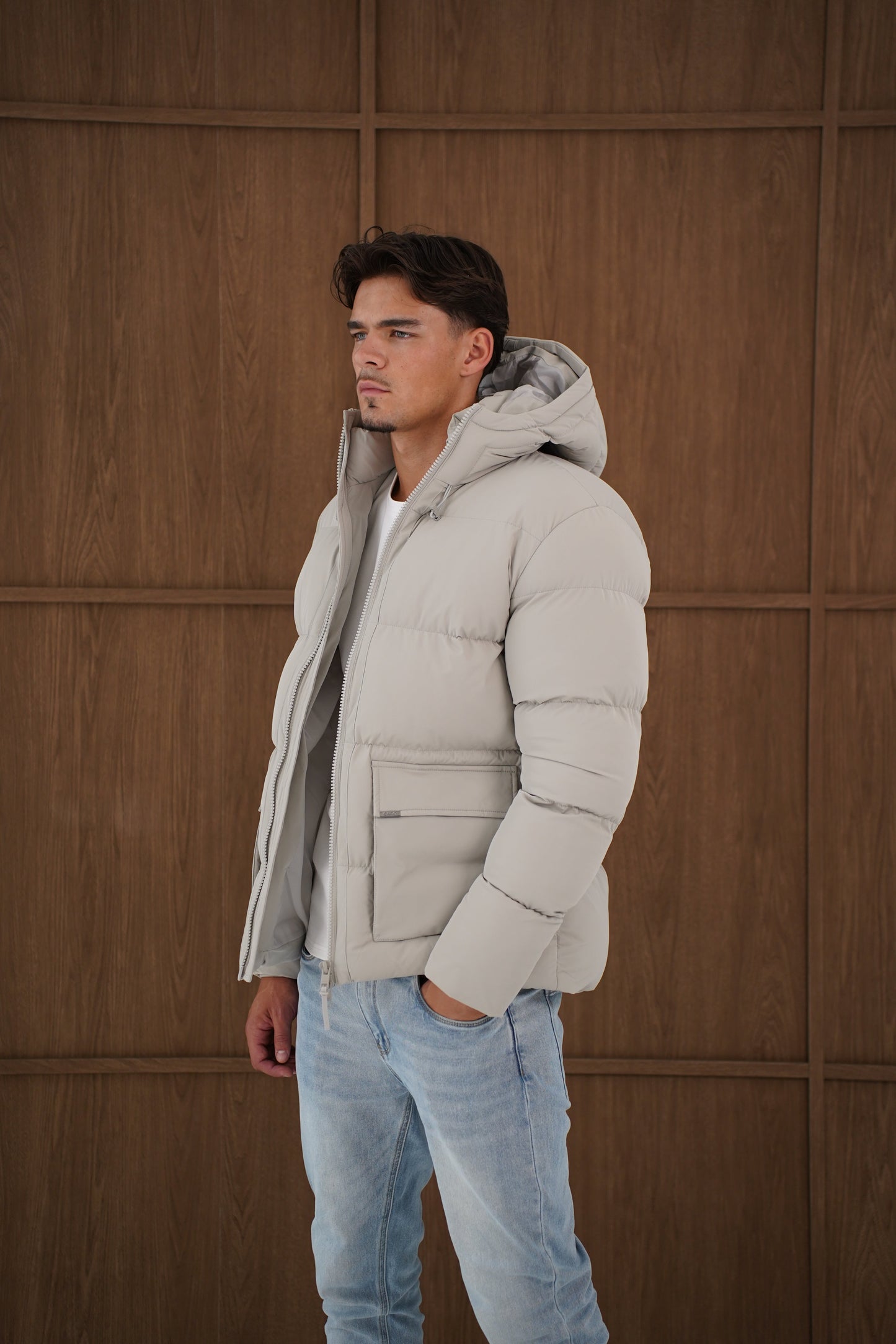 Capo Puffer Coat - Stone
