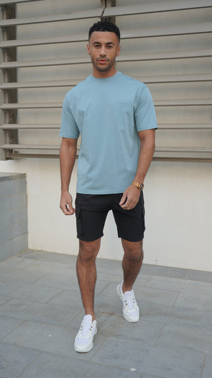 Capo Club Circular Print T-Shirt - Powder Blue