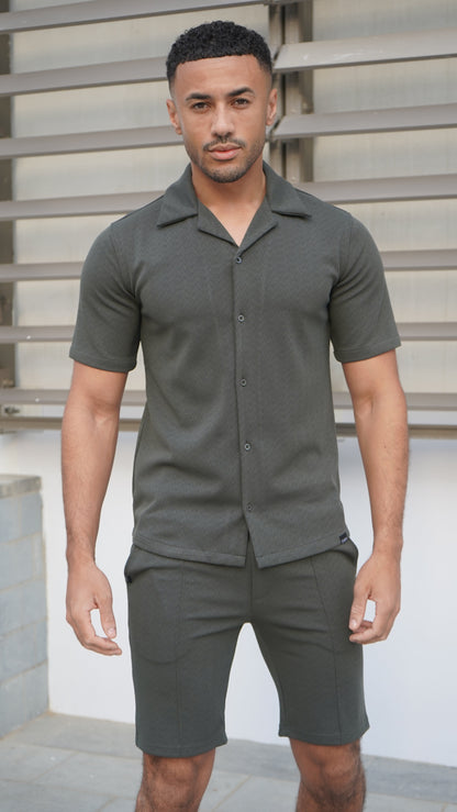Capo GRAIN Revere SS Shirt - Khaki