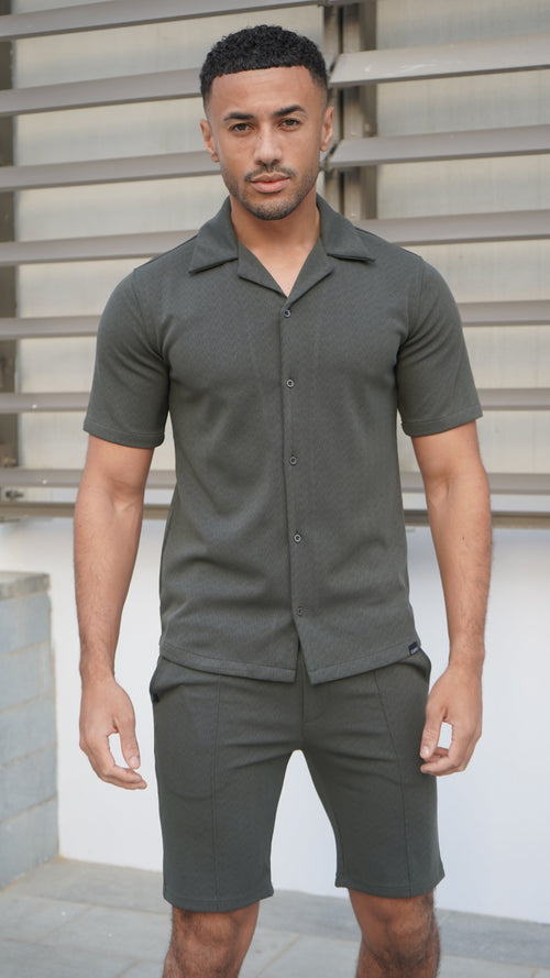 Capo GRAIN Revere SS Shirt - Khaki