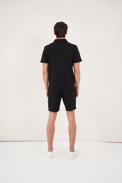 Capo Textured Shorts - Black