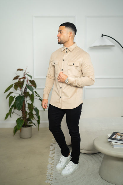 Capo Corduroy Overshirt - Stone