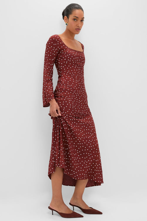Burnt Umber Narah Maxi Dress