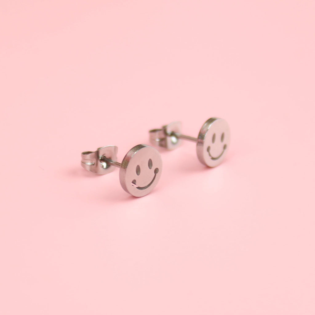 Smiley Face Stud Earrings