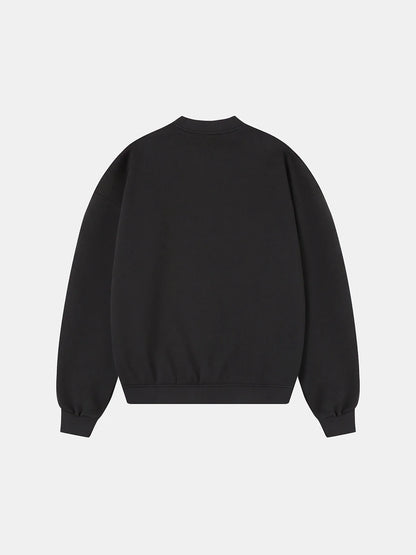 520 GSM BOXY CROPPED FIT 'DARK GRAY' CREWNECK