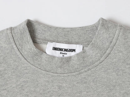 520 GSM BOXY CROPPED FIT 'FLOWER GRAY' CREWNECK