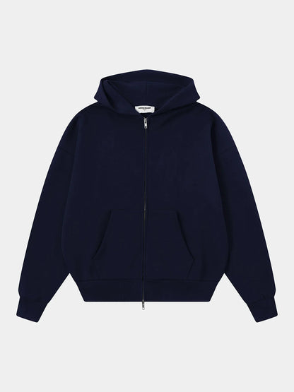 480 GSM TERRY BOX 'NAVY BLUE' ZIP-UP HOODIE