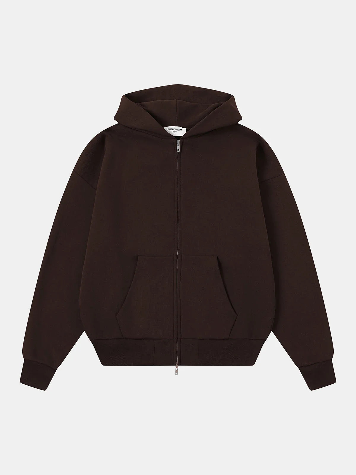 480 GSM TERRY BOX 'COFFEE' ZIP-UP HOODIE