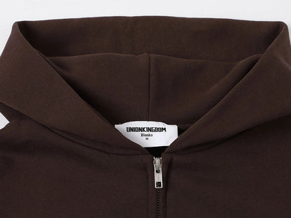 480 GSM TERRY BOX 'COFFEE' ZIP-UP HOODIE