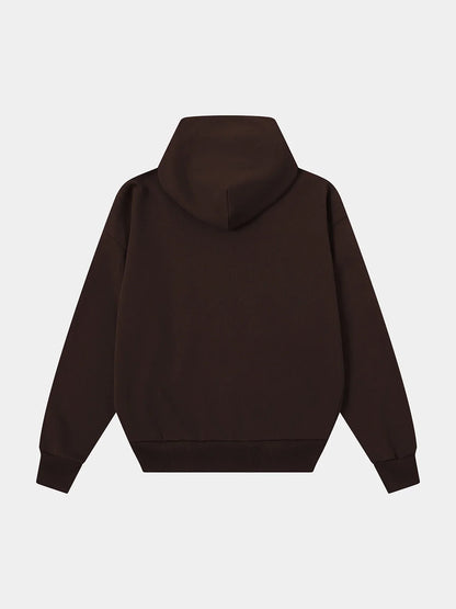 480 GSM TERRY BOX 'COFFEE' ZIP-UP HOODIE