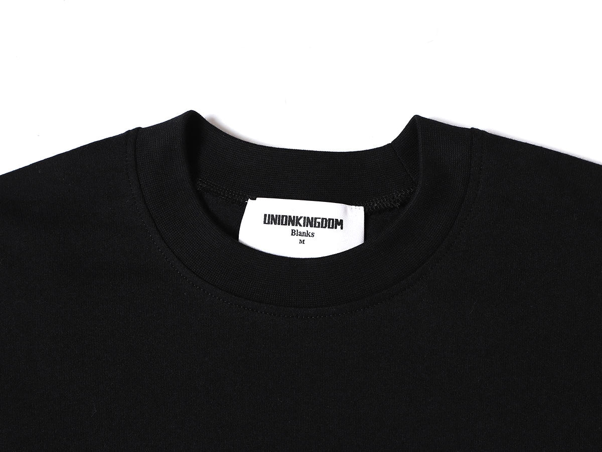 240 GSM BOXY CROPPED FIT 'BLACK' T-SHIRT