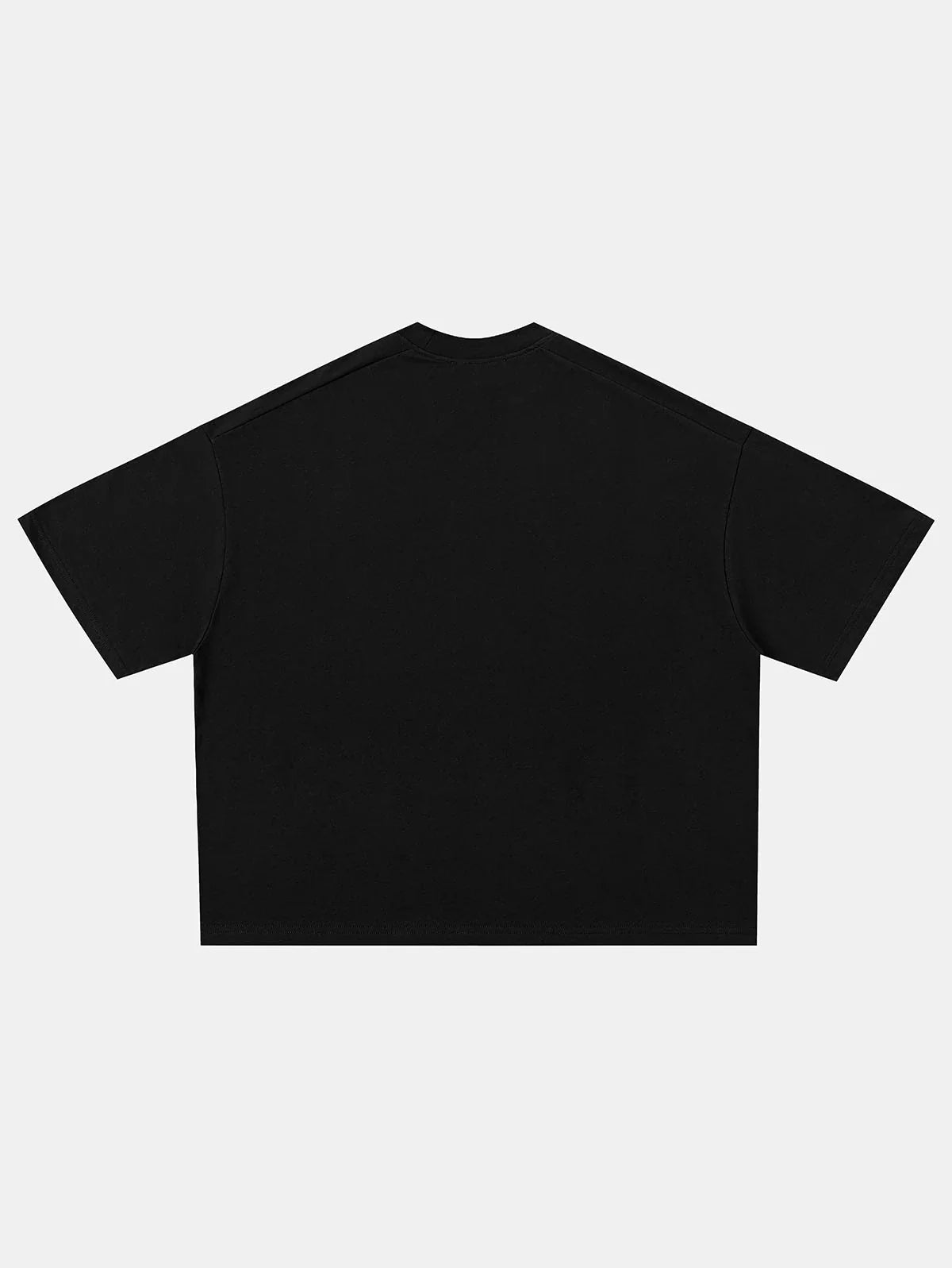 240 GSM BOXY CROPPED FIT 'BLACK' T-SHIRT