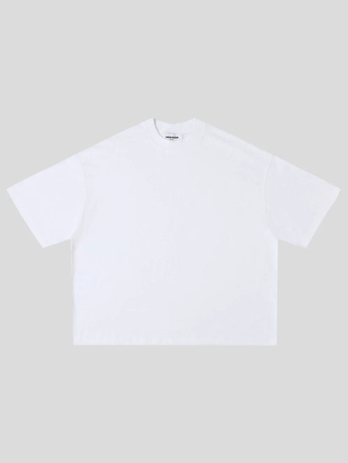 400 GSM BOXY CROPPED FIT 'WHTIE' T-SHIRT