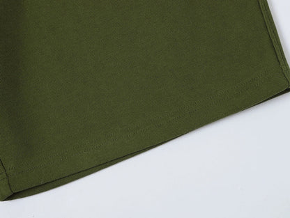 420 GSM MID-LENGTH LOOSE FIT 'MOSS GREEN' SHORTS
