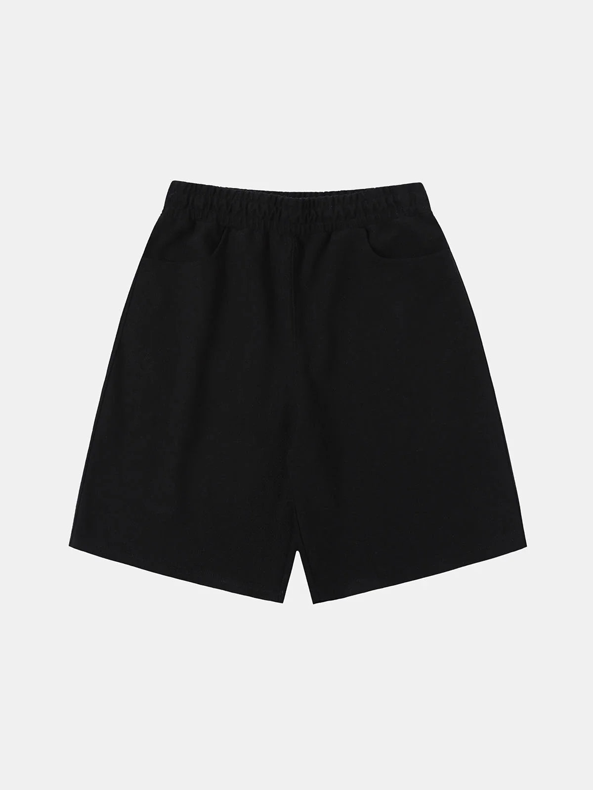 420 GSM MID-LENGTH LOOSE FIT 'BLACK' SHORTS