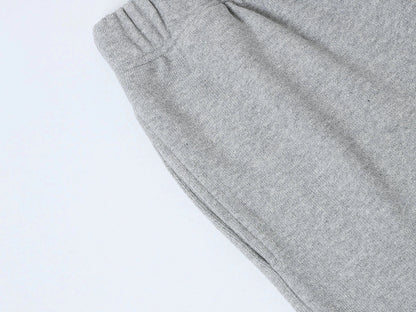 400 GSM COARSE NEEDLE 'FLOWER GRAY' SHORTS