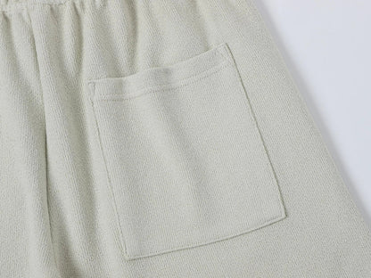 400 GSM COARSE NEEDLE 'OFF-WHITE' SHORTS