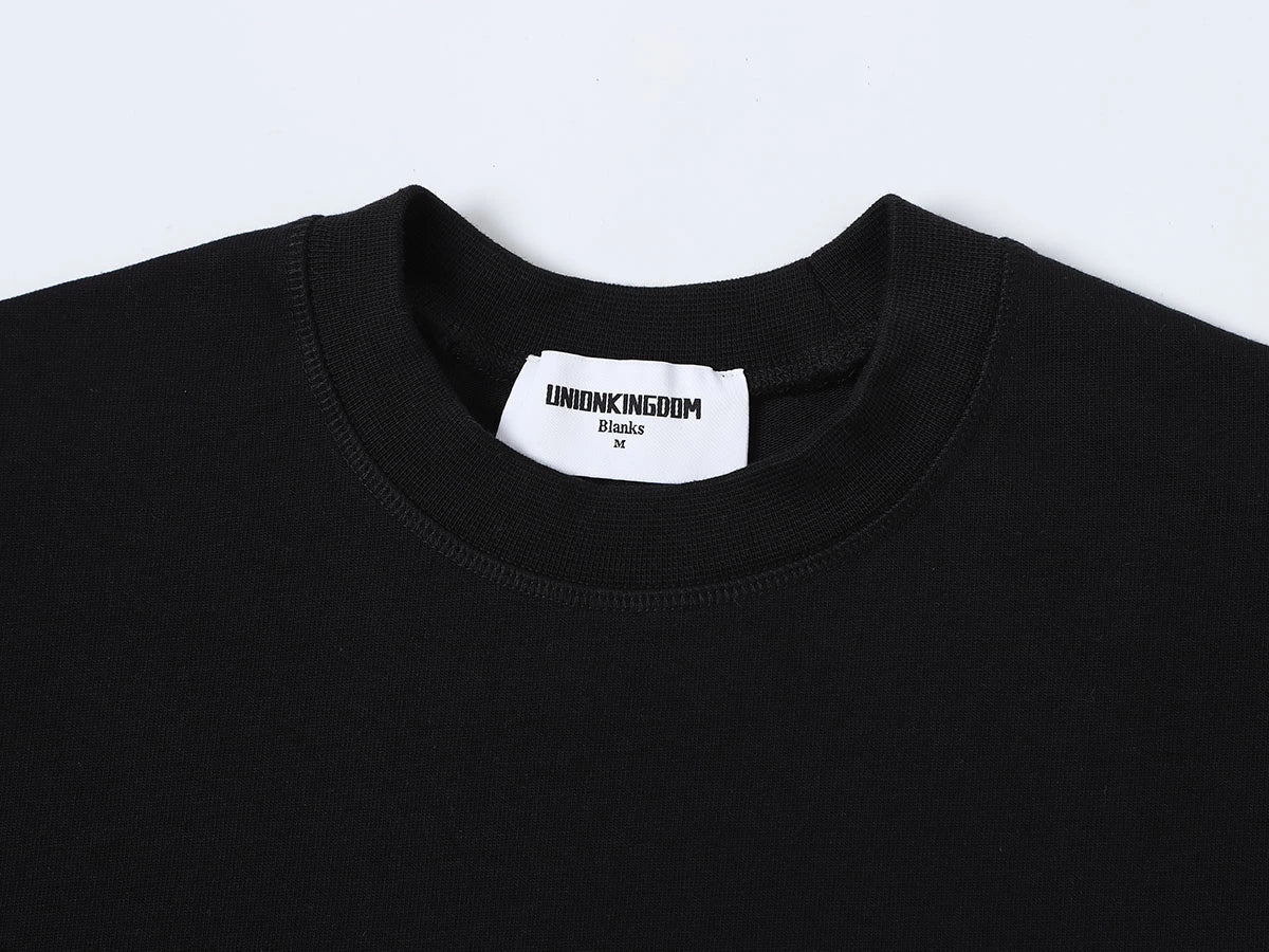 400 GSM BOXY CROPPED FIT 'BLACK' T-SHIRT