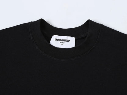 400 GSM BOXY CROPPED FIT 'BLACK' T-SHIRT