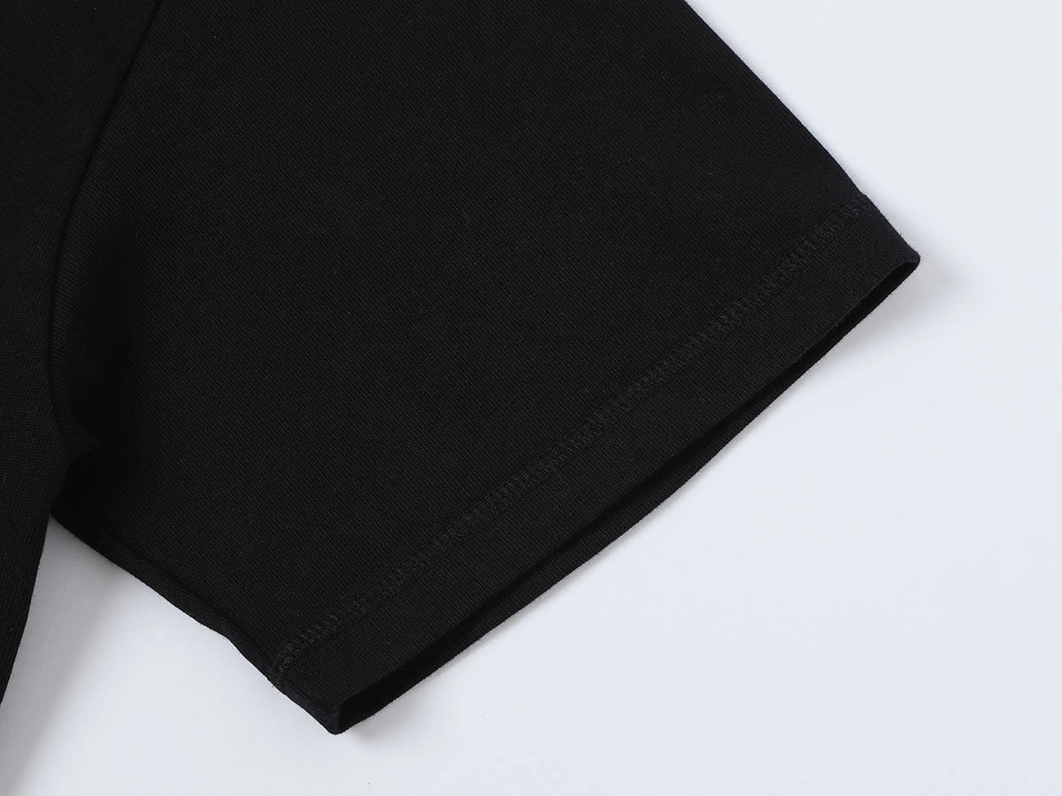 400 GSM BOXY CROPPED FIT 'BLACK' T-SHIRT