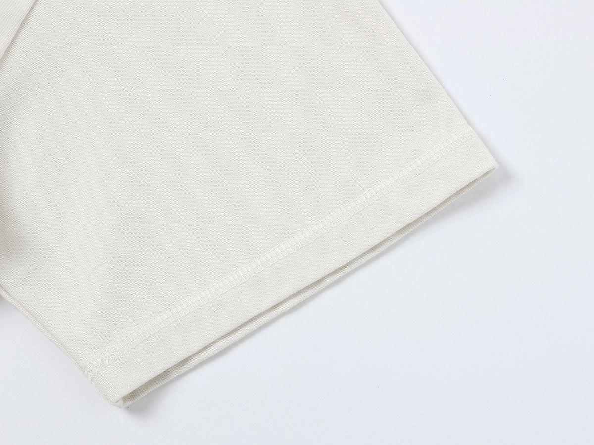 400 GSM BOXY CROPPED FIT 'OFF WHITE' T-SHIRT