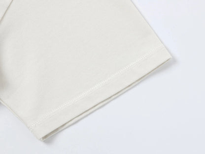 400 GSM BOXY CROPPED FIT 'OFF WHITE' T-SHIRT