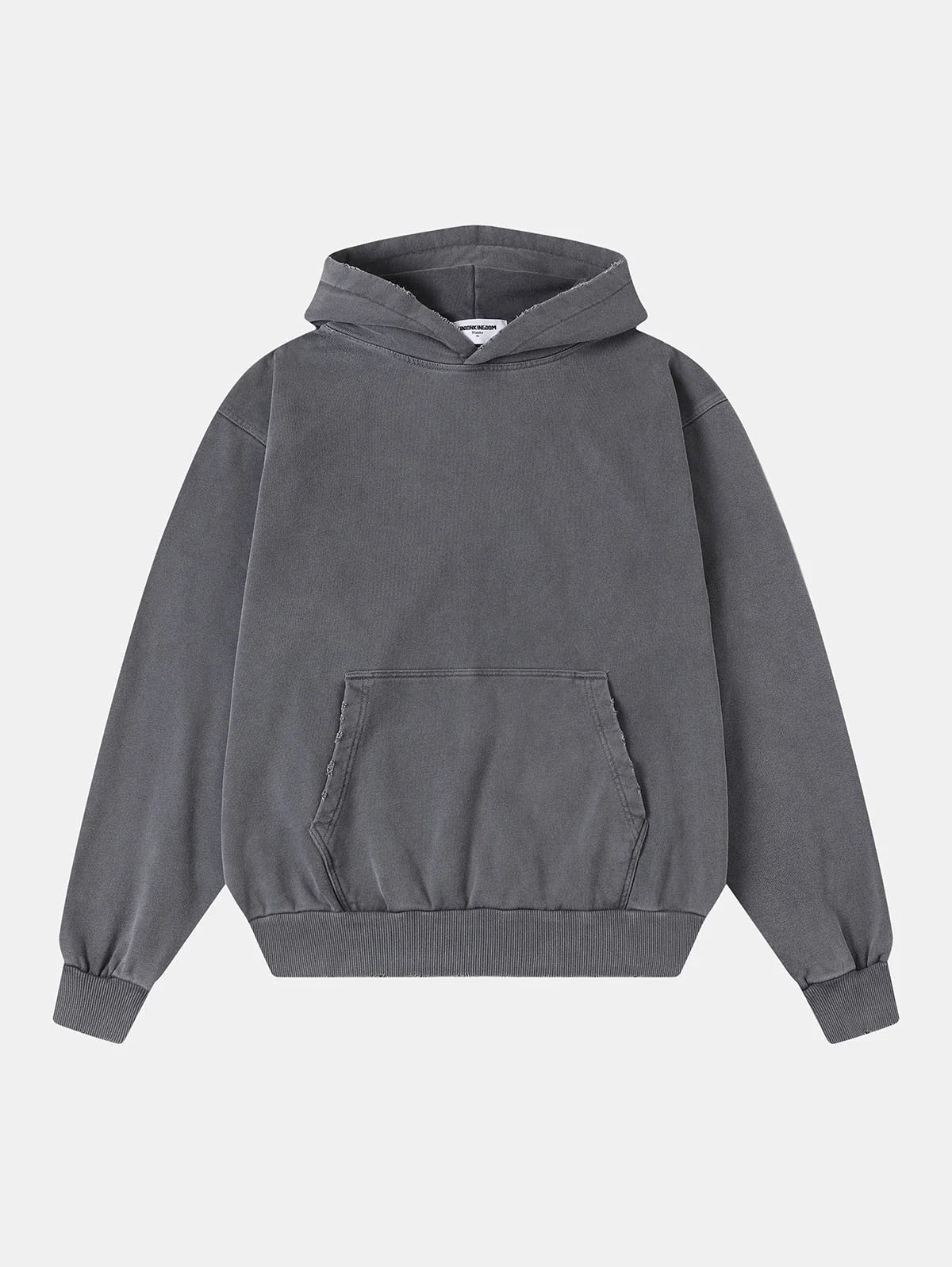 450 GSM CROPPED FIT 'WASHED GRAY' HOODIE