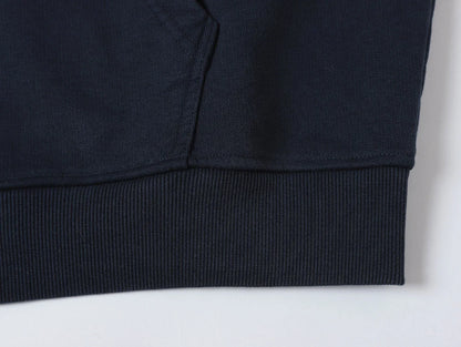550 GSM CROPPED FIT 'WASHED NAVY BLUE' ZIP-UP HOODIE
