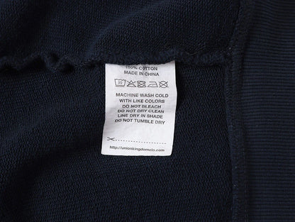 550 GSM CROPPED FIT 'WASHED NAVY BLUE' ZIP-UP HOODIE