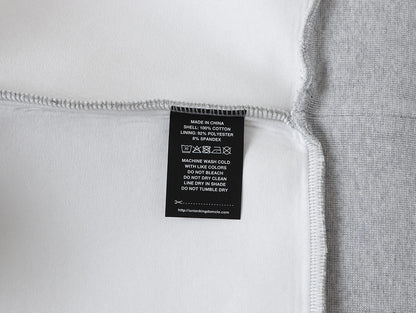 630 GSM BOXY CROPPED FIT QUARTER-ZIP 'FLOWER GRAY' SWEATER