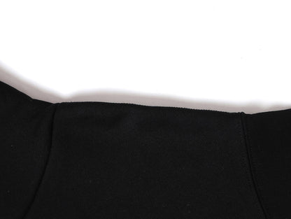 480 GSM FLEECE CROPPED FIT 'BLACK' ZIP-UP HOODIE
