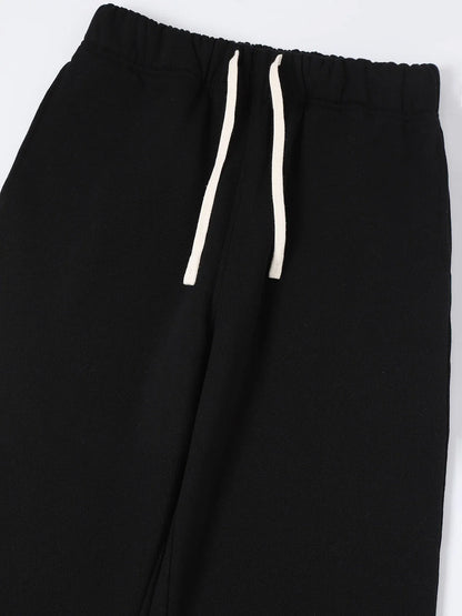 420 GSM STRAIGHT 'BLACK' SWEATPANTS