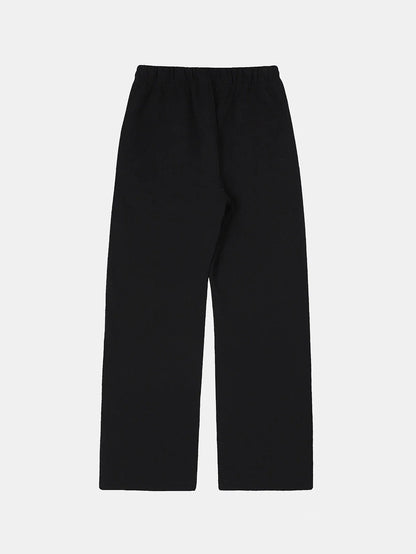 420 GSM STRAIGHT 'BLACK' SWEATPANTS