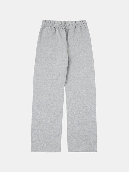 420 GSM STRAIGHT 'FLOWER GRAY' SWEATPANTS