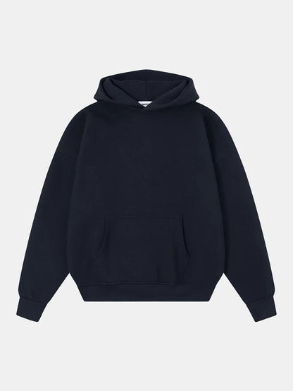 520 GSM BOXY CROPPED FIT 'NAVY BLUE' HOODIE