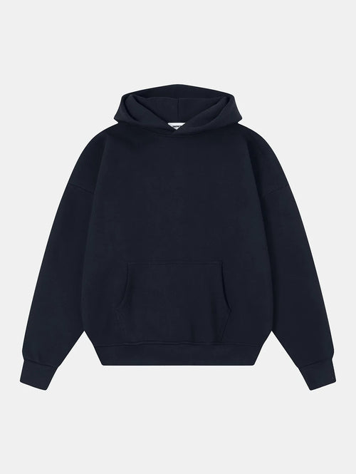 520 GSM BOXY CROPPED FIT 'NAVY BLUE' HOODIE