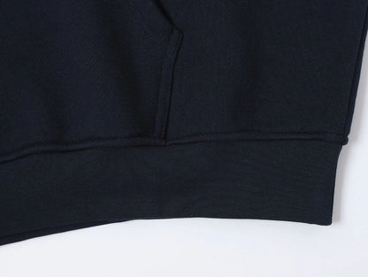 520 GSM BOXY CROPPED FIT 'NAVY BLUE' HOODIE